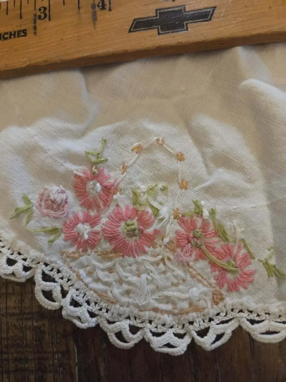 3 Vtg Crocheted Doilys One Oval With 2Dolls And 2 Round